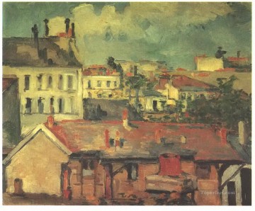 The roofs Paul Cezanne Oil Paintings